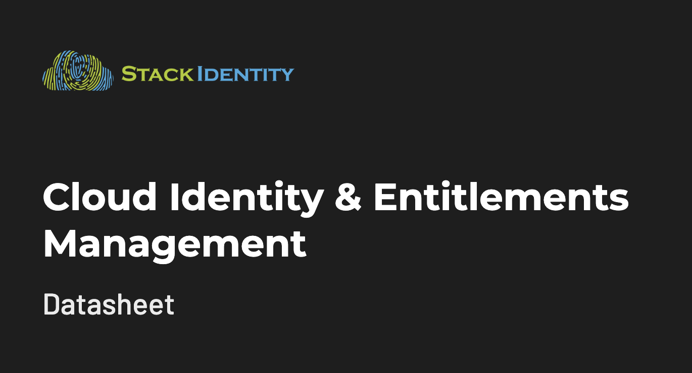 Cloud Identity & Entitlements Management